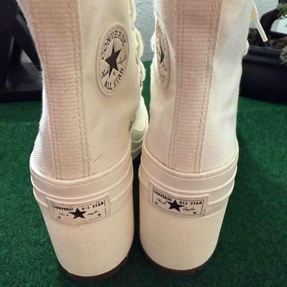 Converse Chuck 70 de luxe heel White Heeled Boots for Women like new - Picture 7 of 9
